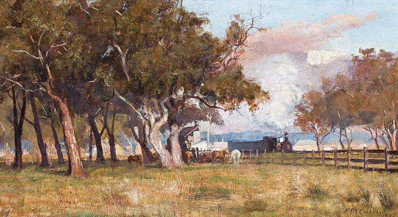 Frederick Mccubbin The Morning Train Spain oil painting art